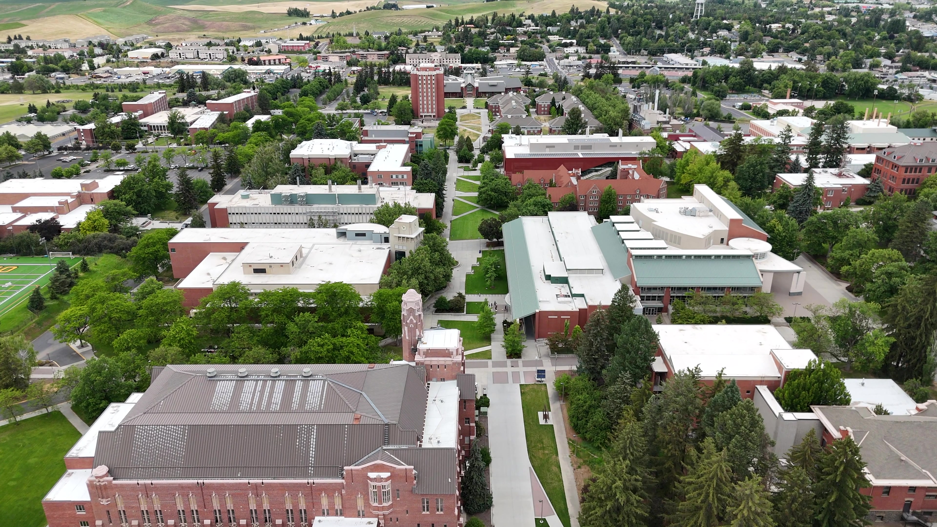 University of Idaho campus, looking north